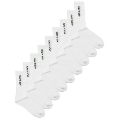 чорапи,мъжки,чорапи,jack,&,jones,regen,tennis,socks,9,pairs,white,*9,vertical,logo,(white)