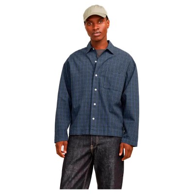 мъжки,якета,jack,&,jones,roxbury,boxy,overshirt,blue,grey,(iron,gate)