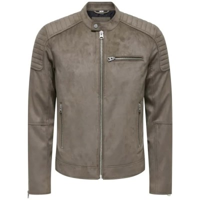 яке,мъжки,якета,only,&,sons,gus,faux,racer,leather,jacket,falcon,(brown)