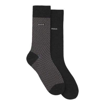 чорапи,мъжки,чорапи,boss,minipattern,10248189,01,socks,2,pairs,black,(charcoal)