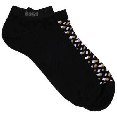 чорапи,мъжки,чорапи,boss,monogram,10263662,socks,2,pairs,black