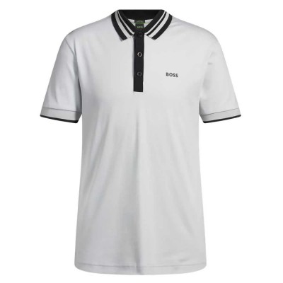мъжки,блузи,с,яка,boss,paule,tape,short,sleeve,polo,light,pastel,grey,(white)