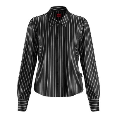 дамски,блузи,дамски,ризи,hugo,elka,blouse,open,miscellaneous,(black)
