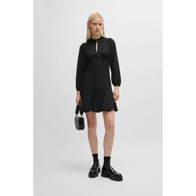 рокля,дамски,поли,и,рокли,hugo,kahera,long,sleeve,short,dress,black