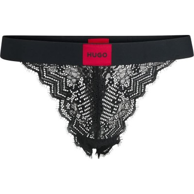 дамско,бельо,дамски,бикини,и,танкини,hugo,rl,lace,thong,black,(black)