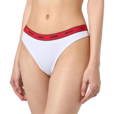 дамско,бельо,дамски,бикини,и,танкини,hugo,stripe,pyp,10240727,thong,white,(natural)
