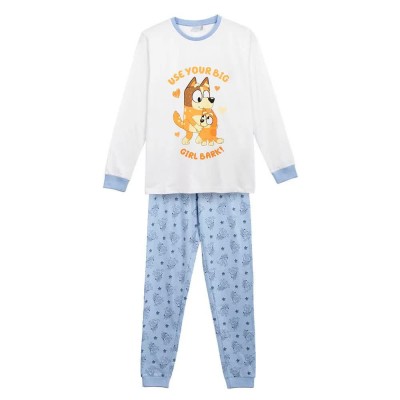 тениска,дамски,пижами,cerdá,bluey,long,sleeve,pyjama,t,shirt,white,(blue)