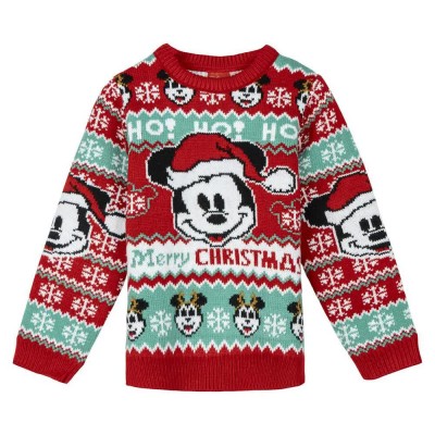 блуза,мъжки,пуловери,дамски,пуловери,disney,knitted,christmas,mickey,sweater,red,(red)