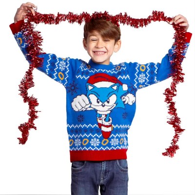 блуза,мъжки,пуловери,дамски,пуловери,sonic,knitted,christmas,sweater,blue,(blue)