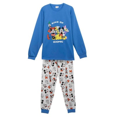 пижама,мъжки,пижами,cerdá,mickey,long,sleeve,pyjama,blue,(blue)