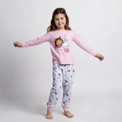 пижама,детски,пижами,universal,studios,single,jersey,gabby´s,dollhouse,long,sleeve,pyjama,pink,(pink)