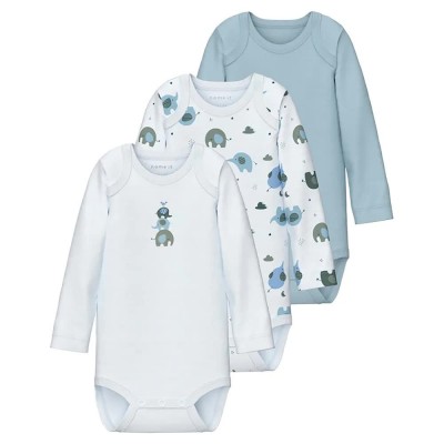 детски,облекла,за,момчета,name,it,baby,elephant,long,sleeve,body,3,units,white,blue,(baby,blue)