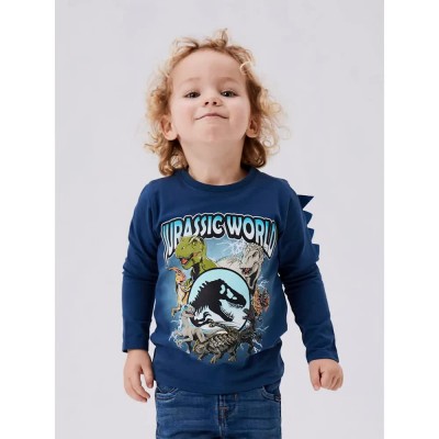 тениска,детски,тениски,name,it,jolly,jurassic,sky,mini,long,sleeve,t,shirt,dark,denim,(blue)
