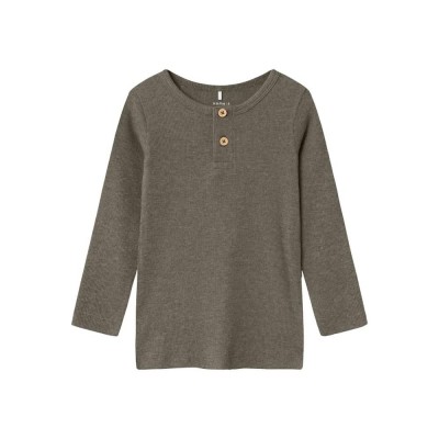 тениска,детски,тениски,name,it,kab,mini,long,sleeve,t,shirt,bungee,cord,melange,(brown,grey)