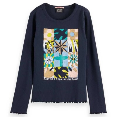 тениска,детски,тениски,scotch,&,soda,177962,long,sleeve,t,shirt,blue