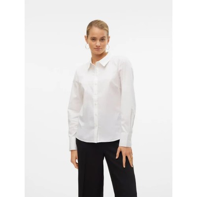 риза,с,дълъг,ръкав,дамски,блузи,дамски,ризи,vero,moda,anna,fitted,long,sleeve,shirt,white,(bright,white)