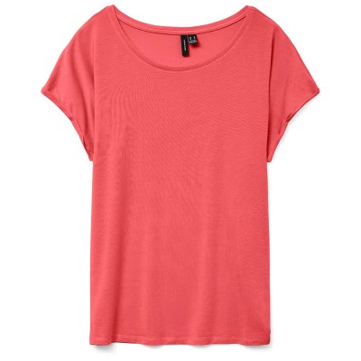 тениска,дамски,тениски,vero,moda,ava,plain,short,sleeve,t,shirt,dubarry,(orange)