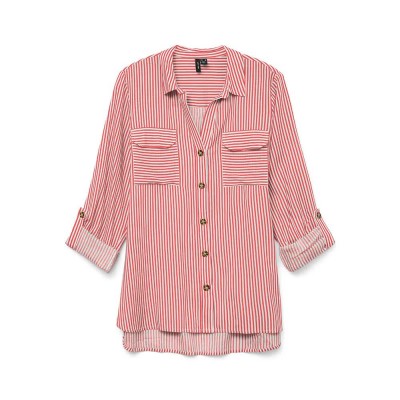 риза,с,дълъг,ръкав,дамски,блузи,дамски,ризи,vero,moda,bumpy,long,sleeve,shirt,dubarry,snow,white,(pink)