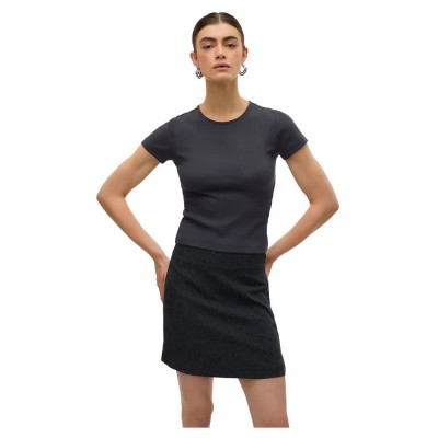 тениска,дамски,тениски,vero,moda,chloe,short,sleeve,t,shirt,asphalt,(black)