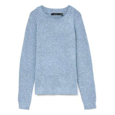 блуза,дамски,пуловери,дамски,плетени,дрехи,vero,moda,doffy,sweater,cashmere,blue,melange,(blue)
