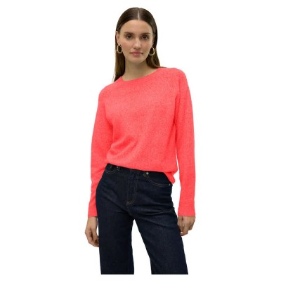 блуза,дамски,пуловери,дамски,плетени,дрехи,vero,moda,doffy,sweater,dubarry,melange,(orange)