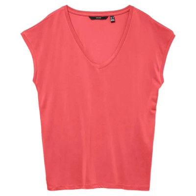 тениска,дамски,тениски,vero,moda,filli,sleeveless,v,neck,t,shirt,pink,(dubarry)