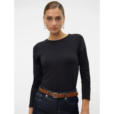 тениска,дамски,тениски,vero,moda,lulu,long,sleeve,t,shirt,black
