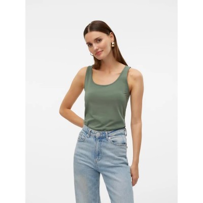 тениска,дамски,тениски,vero,moda,lulu,sleeveless,t,shirt,laurel,wreath,(green)