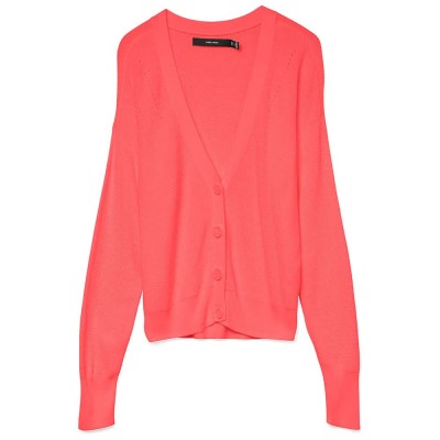 жилетка,дамски,пуловери,дамски,плетени,дрехи,vero,moda,newlexsun,cardigan,orange,(dubarry)