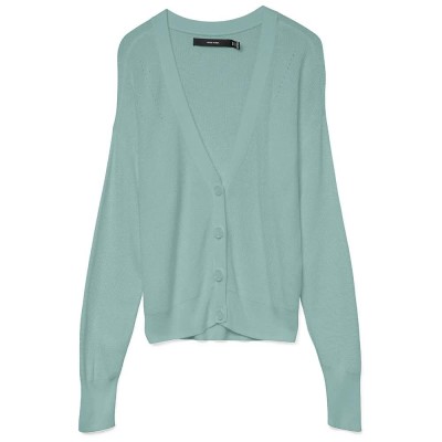 жилетка,дамски,пуловери,дамски,плетени,дрехи,vero,moda,newlexsun,cardigan,gray,mist,(green)