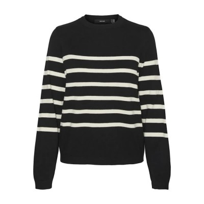 блуза,дамски,пуловери,дамски,плетени,дрехи,vero,moda,saba,plain,sweater,black,birch,(black)