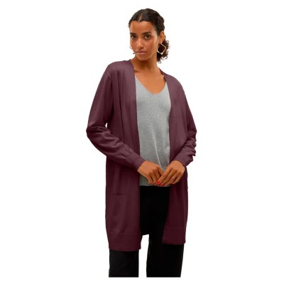 жилетка,дамски,пуловери,дамски,плетени,дрехи,vero,moda,silje,long,cardigan,purple,(winetasting)