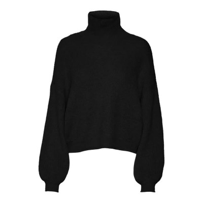 блуза,дамски,пуловери,дамски,плетени,дрехи,vero,moda,yvonne,tall,high,neck,sweater,black,(black)