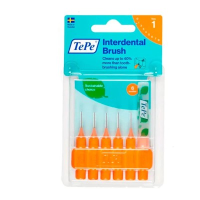 хигиена,аксесоари,tepe,104744,interdental,brush,6,units,clear,(orange)