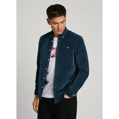 риза,с,дълъг,ръкав,дамски,ризи,мъжки,ризи,pepe,jeans,miller,long,sleeve,shirt,blue,(dulwich,blue)