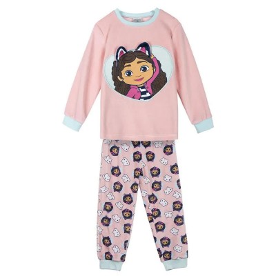 пижама,детски,пижами,universal,studios,fleece,applications,gabby´s,dollhouse,long,sleeve,pyjama,pink,(pink)
