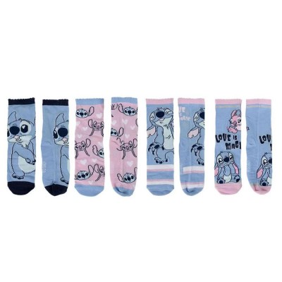 чорапи,мъжки,чорапи,дамски,чорапи,stitch,stitch,socks,4,pairs,blue,(multicolor)