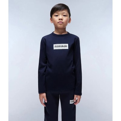 тениска,детски,тениски,napapijri,chamois,long,sleeve,t,shirt,blue,marine,(blue)