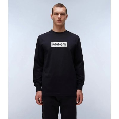 тениска,мъжки,тениски,napapijri,suze,long,sleeve,t,shirt,black