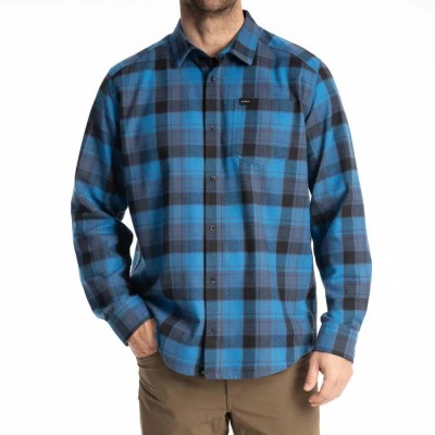 риза,с,дълъг,ръкав,мъжки,ризи,klim,cottonwood,midweight,long,sleeve,shirt,blue,fusion,black,(blue)