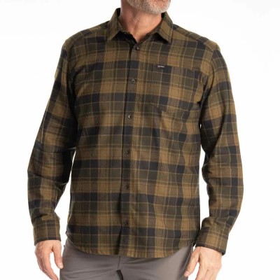 риза,с,дълъг,ръкав,мъжки,ризи,klim,cottonwood,midweight,long,sleeve,shirt,dark,olive,black,(green,brown)