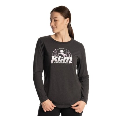 тениска,дамски,тениски,klim,estelle,long,sleeve,t,shirt,grey,(black,wisteria)