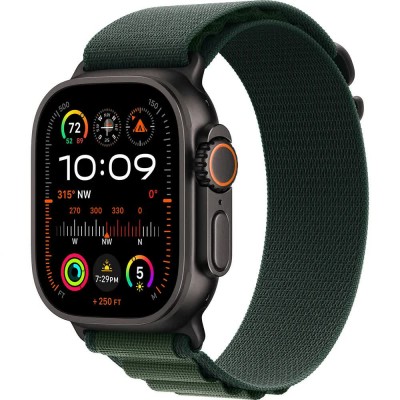 часовник,часовници,apple,apple,watch,ultra,2,gps,+,cellular,49,mm,alpine,loop,green,(black,titanium,dark,green)