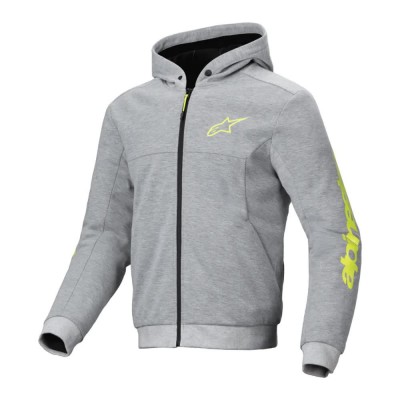 блуза,мъжки,пуловери,alpinestars,chrome,v2,sport,full,zip,sweatshirt,grey,heather,fluo,yellow,(grey)