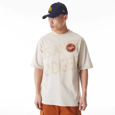 тениска,мъжки,тениски,new,era,mlb,script,grphc,oversized,la,dodgers,short,sleeve,t,shirt,beige