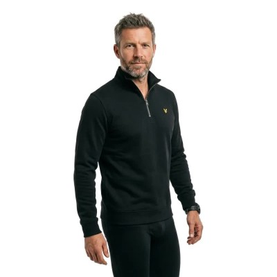 блуза,мъжки,пуловери,lyle,&,scott,loopback,half,zip,sweatshirt,black,(jet,black)