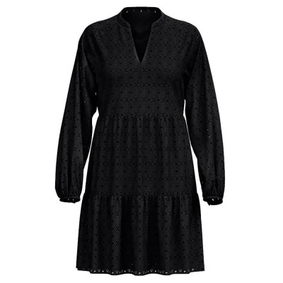 рокля,дамски,поли,и,рокли,object,laila,gia,long,sleeve,midi,dress,black