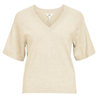 блуза,дамски,пуловери,дамски,плетени,дрехи,object,thess,sweater,sandshell,detail,melange,(beige)