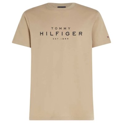 тениска,мъжки,тениски,tommy,hilfiger,big,short,sleeve,t,shirt,beige,(sandalwood)
