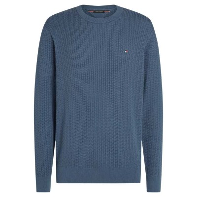 блуза,мъжки,пуловери,tommy,hilfiger,herringbone,structure,sweater,aegean,sea,(blue)
